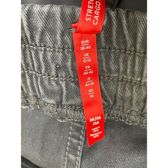 Spanx Women's M Gray Pant Twill Ankle Zip Slash Pockets Cargo Jogger Stretch - Picture 5 of 9